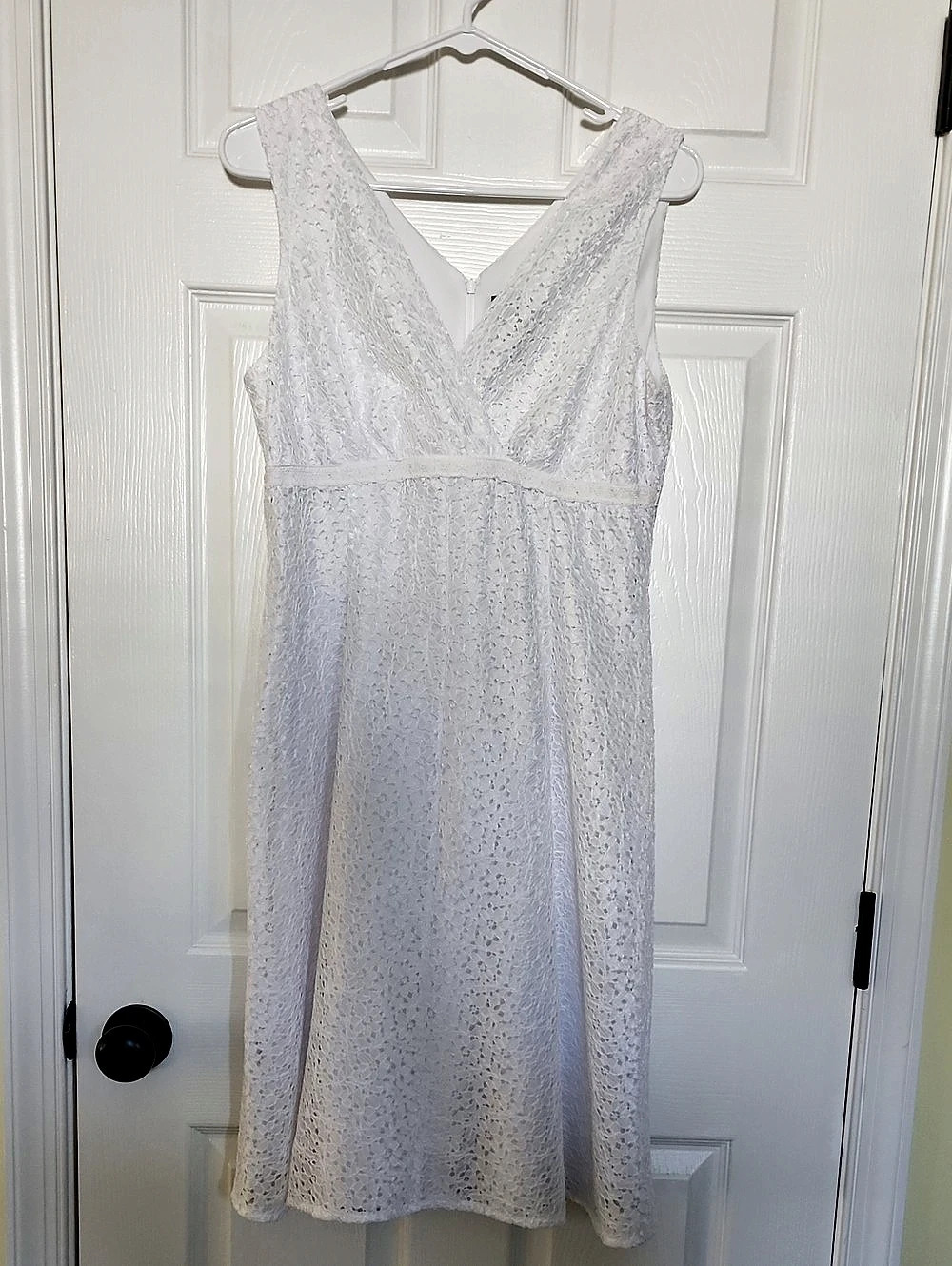 White Lace Midi Dress Size 6 Like New